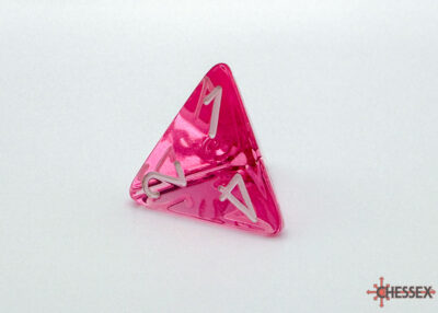 TL Poly Pk Wt 7p Translucent Polyhedral Pink/white 7-Die Set - Image 2