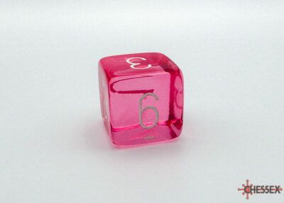 TL Poly Pk Wt 7p Translucent Polyhedral Pink/white 7-Die Set - Image 3
