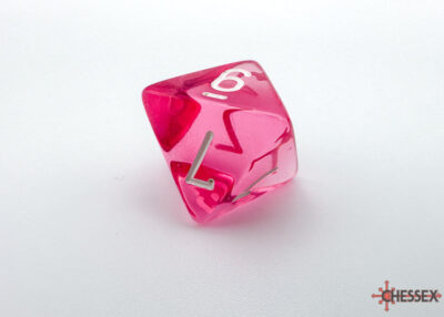 TL Poly Pk Wt 7p Translucent Polyhedral Pink/white 7-Die Set - Image 4