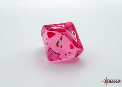 TL Poly Pk Wt 7p Translucent Polyhedral Pink/white 7-Die Set - Image 5
