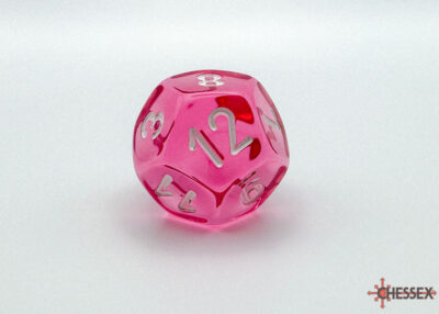 TL Poly Pk Wt 7p Translucent Polyhedral Pink/white 7-Die Set - Image 6