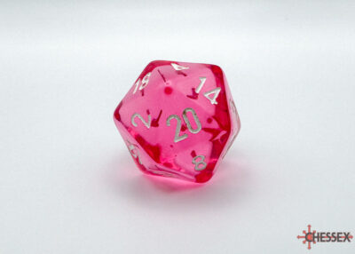 TL Poly Pk Wt 7p Translucent Polyhedral Pink/white 7-Die Set - Image 7