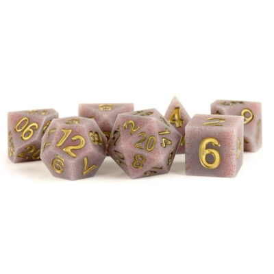 16mm Poly Dice Volcanic Soot 16mm Sharp Edge Silicone Rubber Poly Dice Set: Volcanic Soot (7)