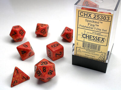 SP Poly Fire 7p Speckled® Polyhedral Fire 7-Die