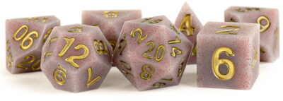 16mm Poly Dice Volcanic Soot 16mm Sharp Edge Silicone Rubber Poly Dice Set: Volcanic Soot (7) - Image 2
