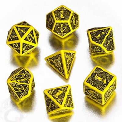 Celtic Dice Set YB Celtic Dice Set 3D Yellow & Black