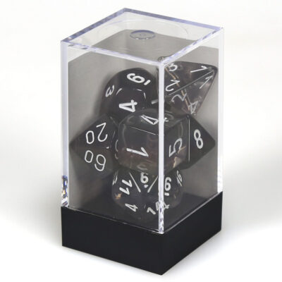 TL Poly Smoke Wh 7p Translucent Polyhedral Smoke/white 7-Die Set - Image 3
