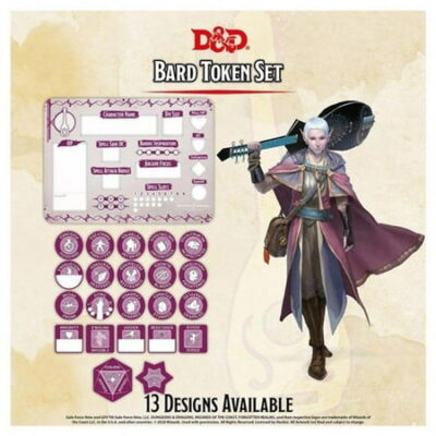 D&D Bard Token Set Dungeons and Dragons RPG: Bard Token Set