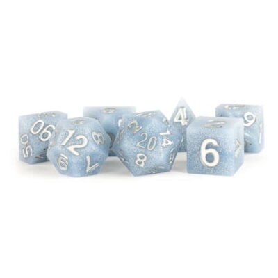 16mm Poly Dice Glacier Debris 16mm Sharp Edge Silicone Rubber Poly Dice Set: Glacier Debris (7)