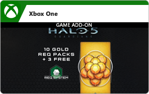 Halo 5: Guardians: 10 Gold REQ Packs + 3 Free - Add-On (Digital)