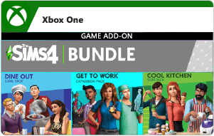 The Sims 4: Bundle (Get to Work, Dine Out, Cool Kitchen Stuff) - Add-On (Digital)